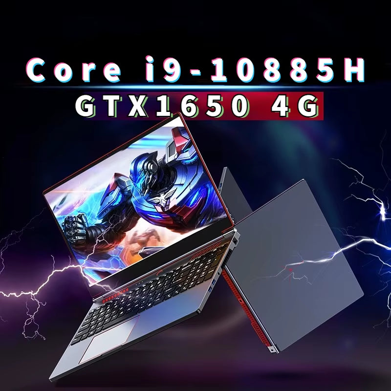 2025 New Gaming Laptop Computer Intel Core I9-10885H I7 10870H GTX1650 4G 16.1 Inch IPS Screen RAM Max 64GB 2*DDR4 2*M.2 Nvme
