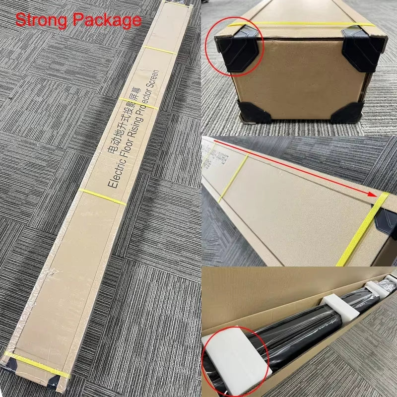 150 Inch Max Electric ALR CLR Rollable Floor Rising Long Throw Projector Screen Grey Crystal Ambient Light Rejecting HD 3D 8K